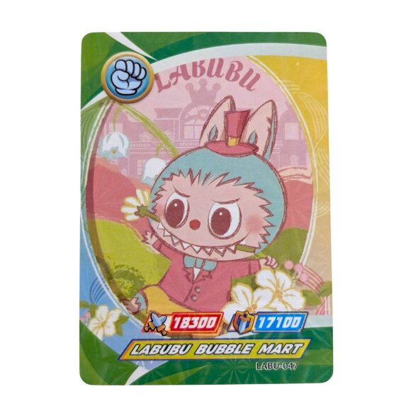 Labubu Game Collection Trading Card (MM75): Blue Monster in Pink Suit - Picture 2 of 4